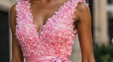 Vestido Aurora Bloom Rosa Couture