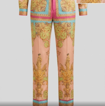 Conjunto de Manga Larga "Antique Gold" en Tonos Coral, Turquesa y Fucsia