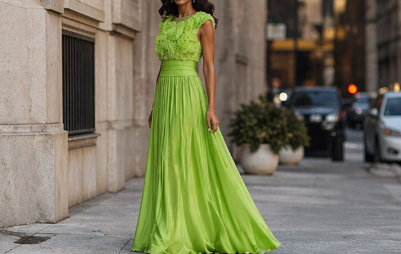 Vestido Esmeralda Bloom Elegance