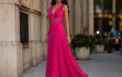 Vestido Fucsia Royal Lace