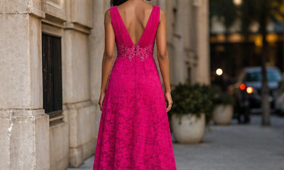 Vestido Fucsia Royal Lace