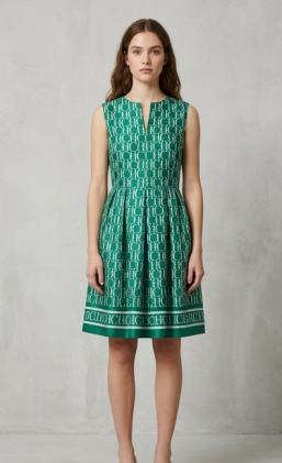 Vestido de Verano con Estampado Monograma de la Colección CH Carolina Herrera