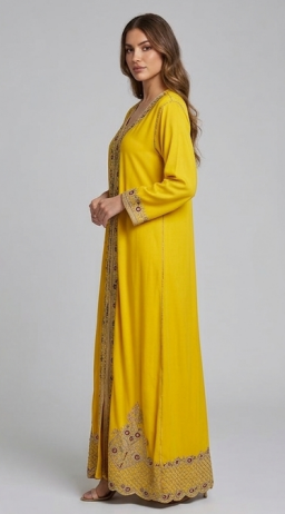 Elegancia Marroquí en Amarillo Radiante