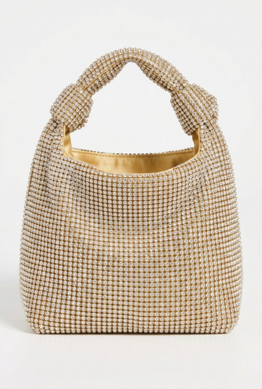 Bolso Joya "Infinity Gold" con Acabado de Cristales