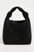 Bolso de Mano "Noche Estrellada" con Cristales Plateados