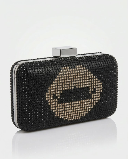 Bolso Joya "Golden Lips" en Pedrería Bicolor