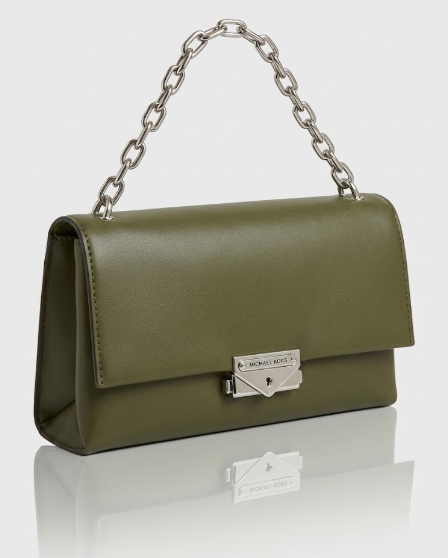 Michael Kors "Evergreen": Bolso de Hombro con Herrajes Plateados