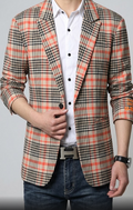 Blazer Oversize COLLUSION a Cuadros con Bordado Neón