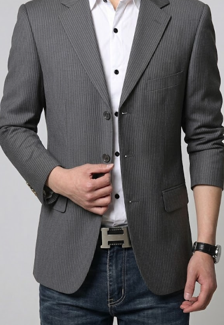 Americana Hugo Boss de Corte Regular con Raya Diplomática
