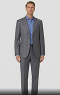 Traje de Dos Piezas en Gris Marengo con Acabado Satinado