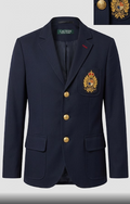 Blazer Lauren Ralph Lauren Azul Marino con Escudo Bordado y Botones Dorados