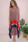 Vestido Midi Estampado Purificación García – Diseño Tricolor.