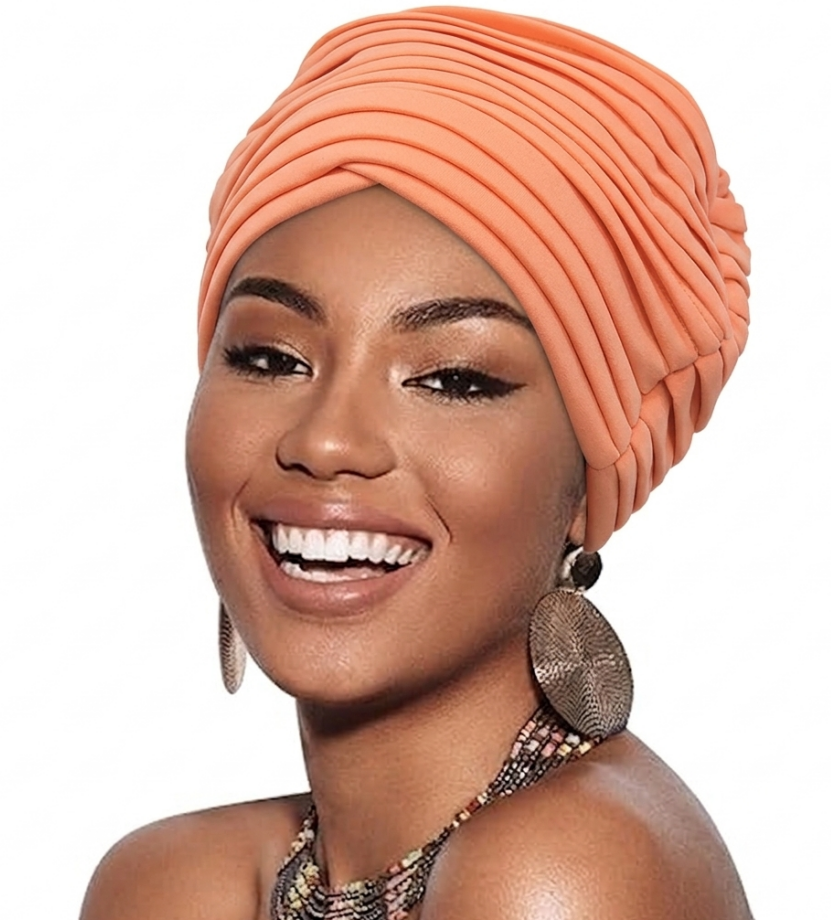 Gorro Turbante con Pliegues Esculturales – Colección Eventos.