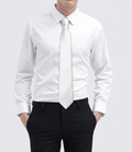 Corbata de Satén Blanco Níveo – Brillo y Elegancia Atemporal.