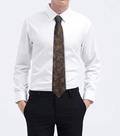 Corbata de Flores Estilo Retro – Estampado Floral Azul y Blanco