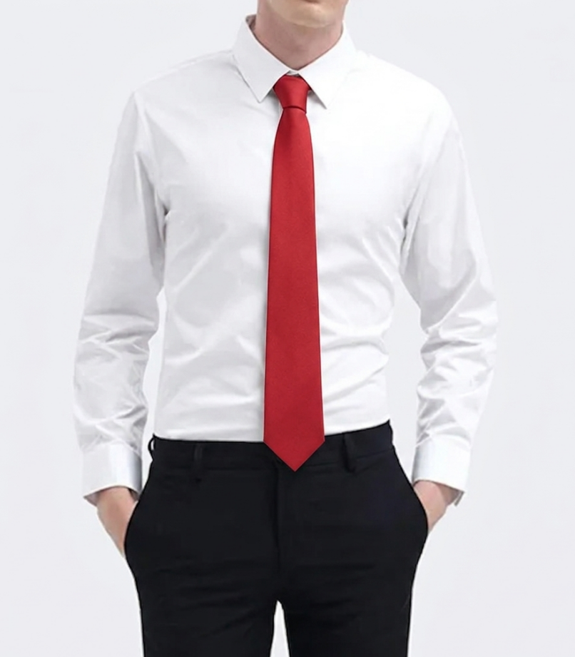 Corbata de Seda Jacquard Hermès – Patrón Geométrico en Rojo