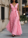 Vestido Aurora Bloom Rosa Couture